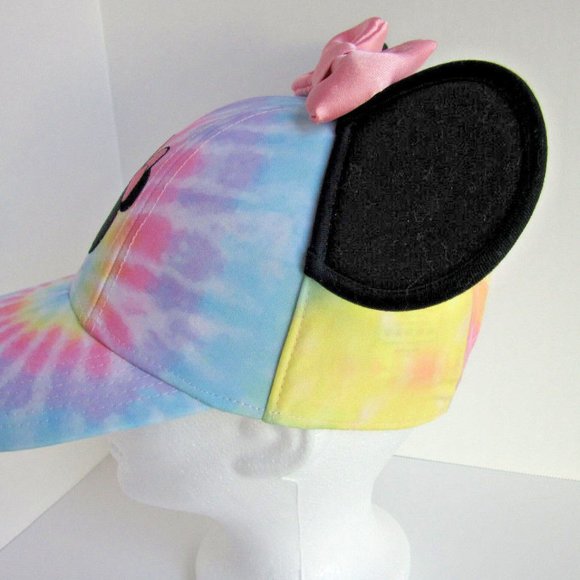 Disney Minnie Mouse Hat Tie Dye Cap Multi Color Snapback Limited Edition - Picture 4 of 11